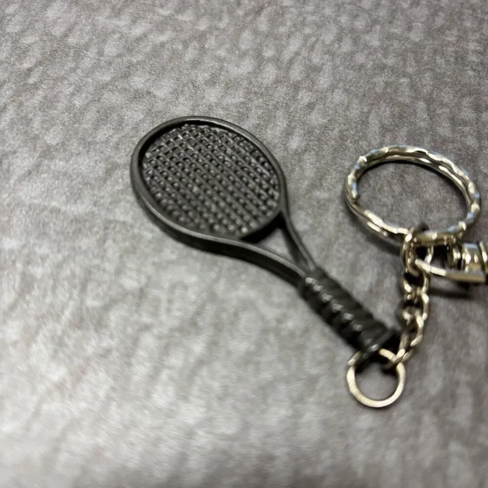 Tennis Racket Metal Keychain *New*